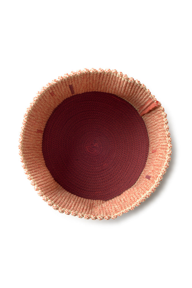 Handwoven Basket – Vertical Terracotta
