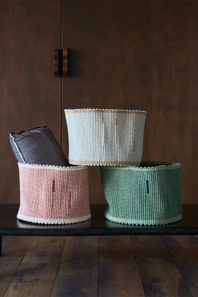 Handwoven Basket – Vertical Natural