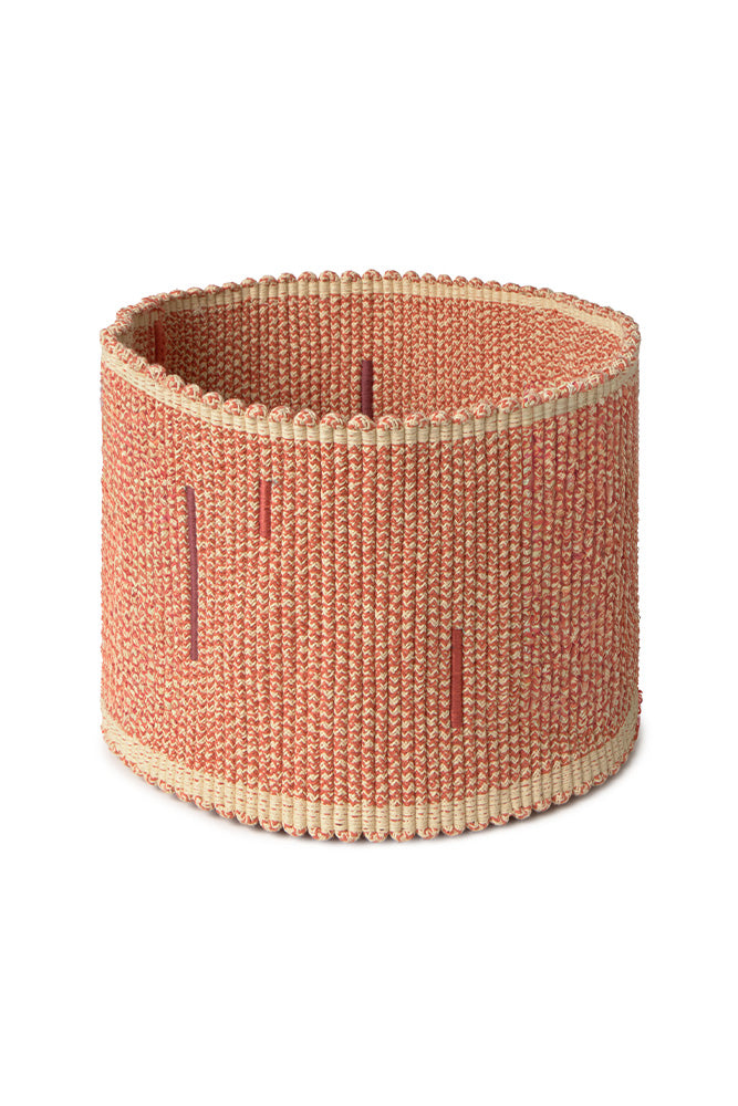 Handwoven Basket – Vertical Terracotta