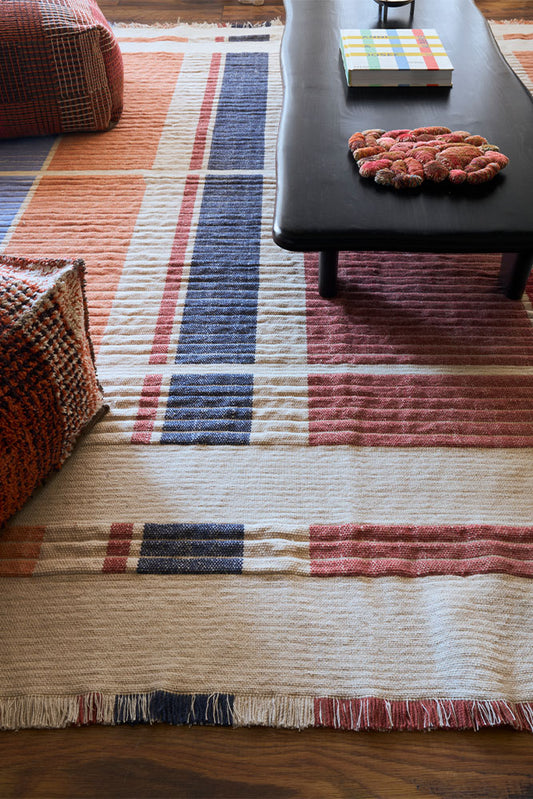 Handwoven Rug - Multicolor Columns