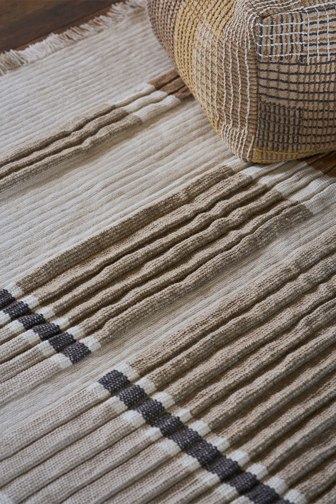 Handwoven Rug - Natural Columns
