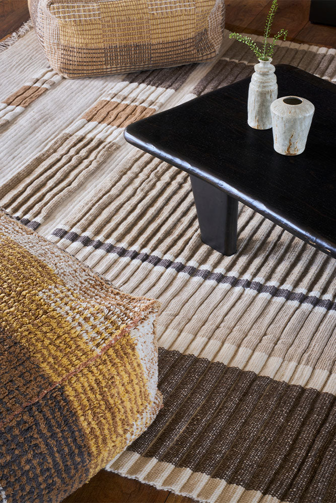 Handwoven Rug - Natural Columns