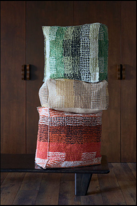 Reversible Pouf — Maple Red