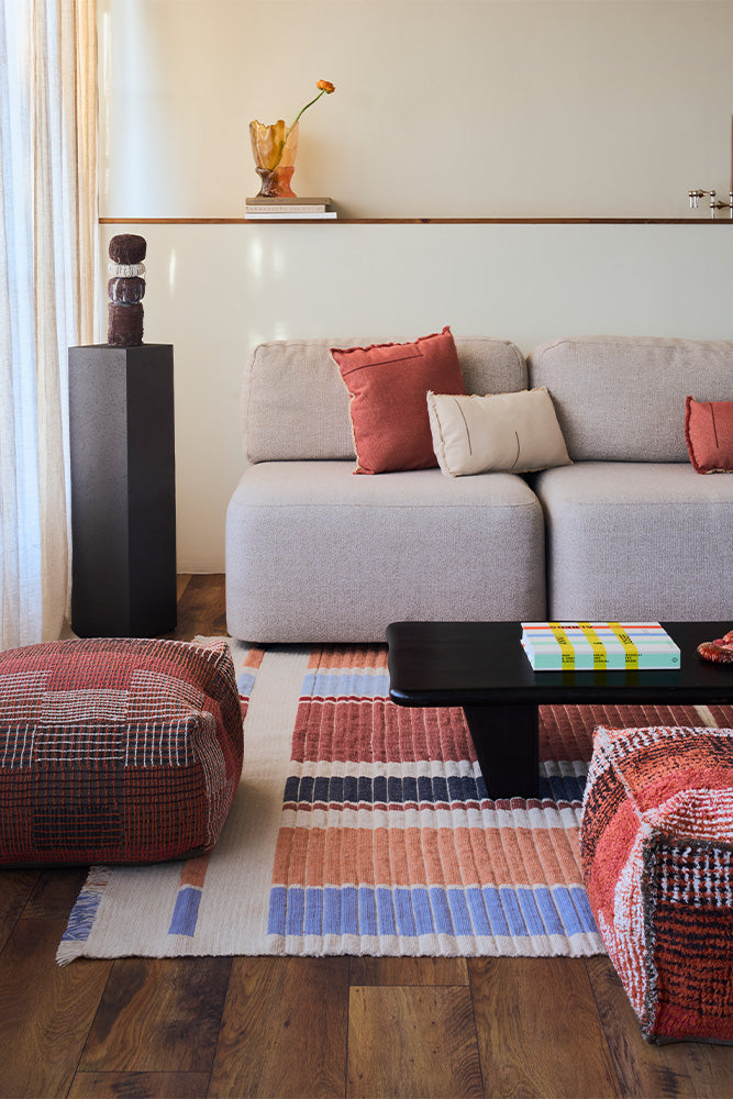 Reversible Pouf — Maple Red