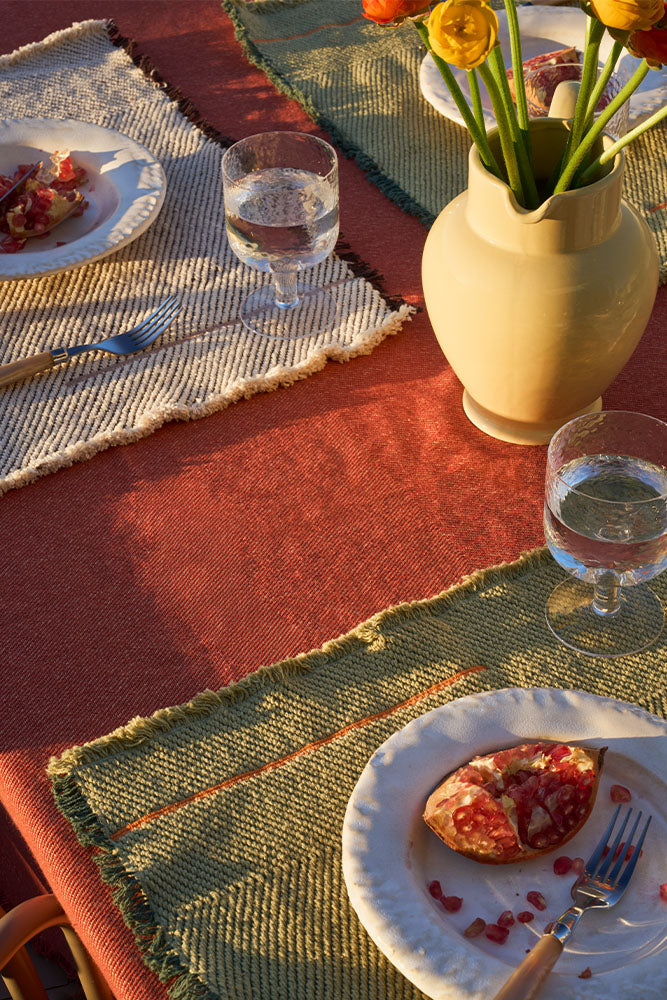 SAÏA Vertical Tablecloth – Terracotta