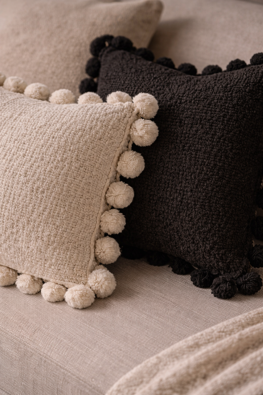 Textured Cushion — Black