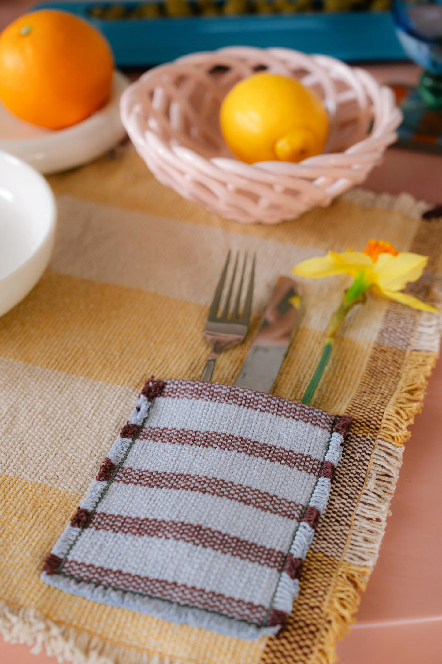 SAÏA Honey Placemat Set
(Pack of 2 with Cutlery Pocket)