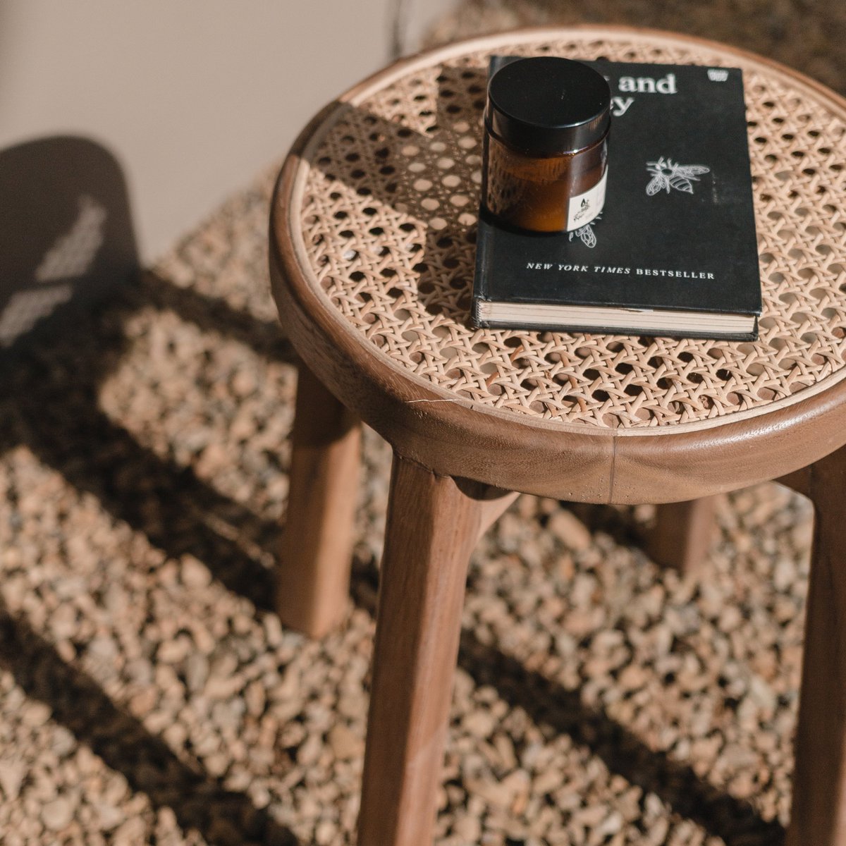 CARAMIN wooden stool